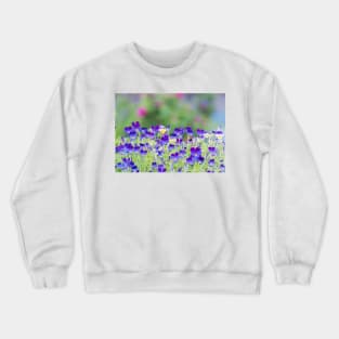 Little Purple Pansies Cottage Garden Crewneck Sweatshirt